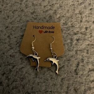 Silver Dolphin Earrings